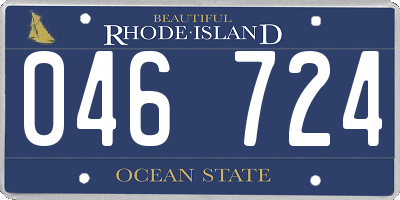 RI license plate 046724