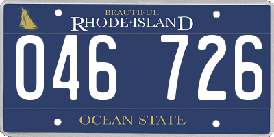 RI license plate 046726