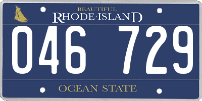 RI license plate 046729