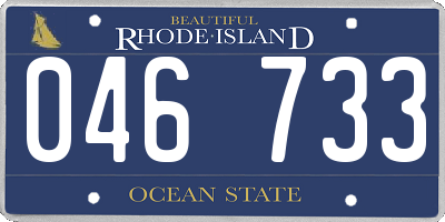 RI license plate 046733