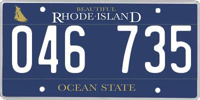 RI license plate 046735