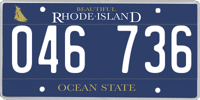 RI license plate 046736