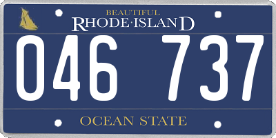 RI license plate 046737
