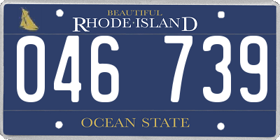 RI license plate 046739
