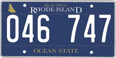 RI license plate 046747