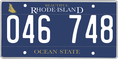 RI license plate 046748