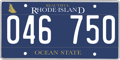 RI license plate 046750