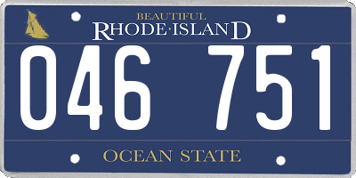 RI license plate 046751
