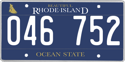 RI license plate 046752