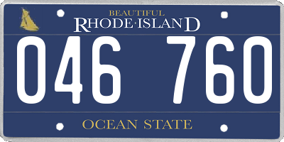 RI license plate 046760
