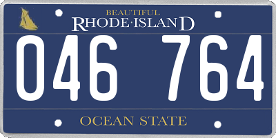RI license plate 046764