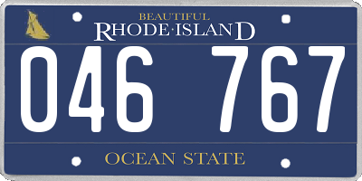 RI license plate 046767