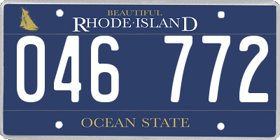 RI license plate 046772