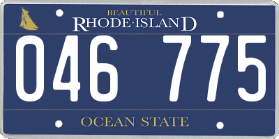RI license plate 046775