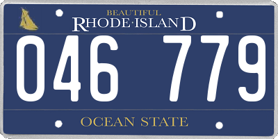 RI license plate 046779