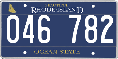 RI license plate 046782