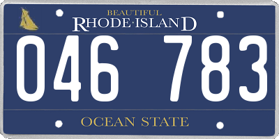 RI license plate 046783