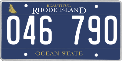RI license plate 046790