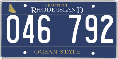 RI license plate 046792