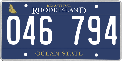 RI license plate 046794