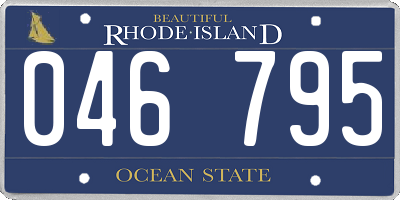 RI license plate 046795