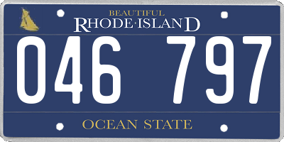 RI license plate 046797