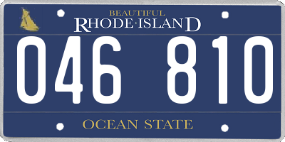 RI license plate 046810