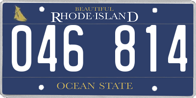 RI license plate 046814