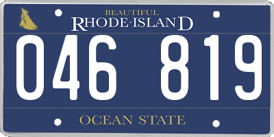 RI license plate 046819