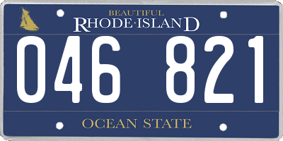 RI license plate 046821