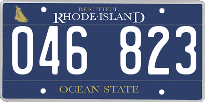 RI license plate 046823