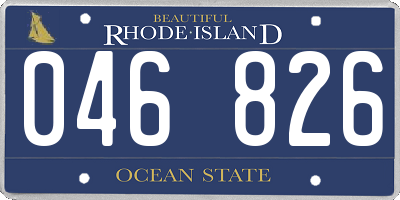 RI license plate 046826