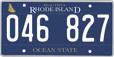 RI license plate 046827