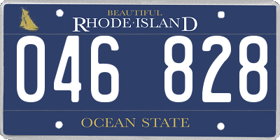 RI license plate 046828