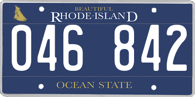 RI license plate 046842