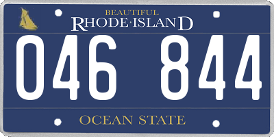 RI license plate 046844