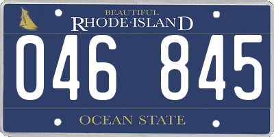 RI license plate 046845