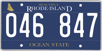 RI license plate 046847