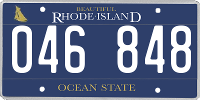 RI license plate 046848