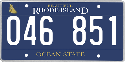 RI license plate 046851