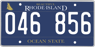 RI license plate 046856