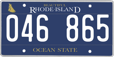 RI license plate 046865