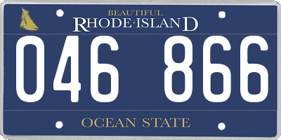 RI license plate 046866