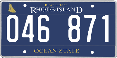 RI license plate 046871