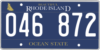 RI license plate 046872