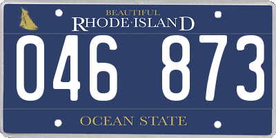 RI license plate 046873