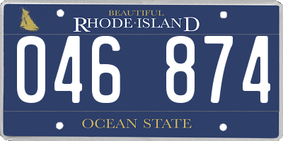 RI license plate 046874