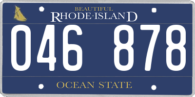 RI license plate 046878