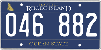 RI license plate 046882
