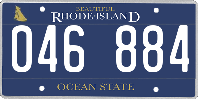 RI license plate 046884